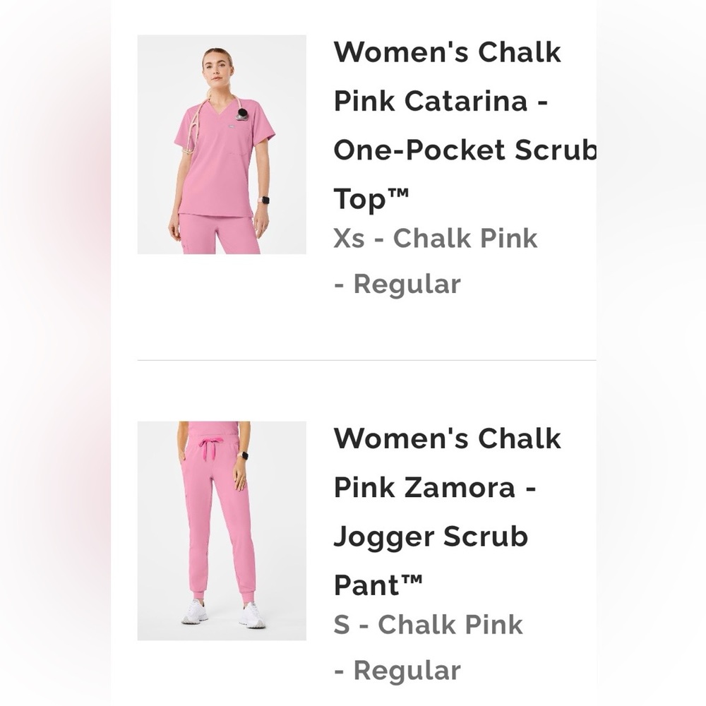 Figs Chalk Pink Scrub Ensemble